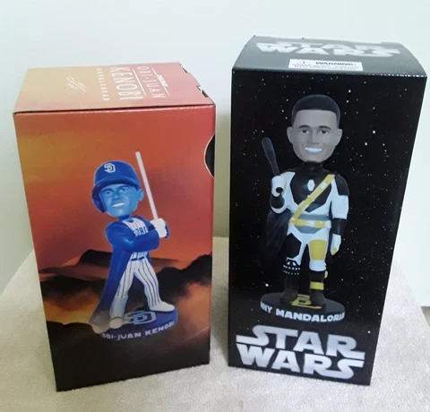 SD Padres Starwars Bobble Set Mandalorian Manny Machado & Obi-Juan Soto New Cover