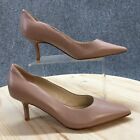 Nine West Shoes Womens 6 M Abaline Pumps Pink Leather Heeled Pointed Toe Casual
