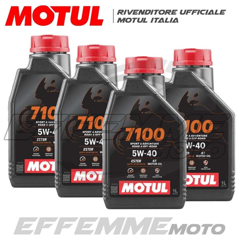 MOTUL 7100 5W40 MA2 100% SINTETICO 4 Litri olio motore 4T Moto Quad Atv Scooter