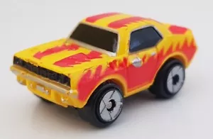 Micro Machines Galoob Plymouth '71 Barracuda Yellow Red Stripes Variation 2 VGC - Picture 1 of 15