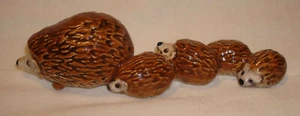 Vintage Goebel W. Germany 35 502-03 Hedgehog Mom & Babies Family Figurine Statue - Foto 1 di 4