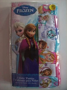 Frozen Underwear Underpants Girls 7 Panty Pk Sz 4 6 8 Disney NIP - Picture 1 of 3