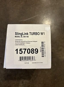 SlingLink Turbo W1 Model SL300-100 Powerline Ethernet Adapter - Picture 1 of 1