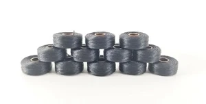 A&E American Efird Anefil Nylon Black Dozen Prewound H Bobbins 23 Yard T-90 NW F - Picture 1 of 5
