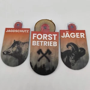 Schild Saugnapf Aut Geschenk JAGDSCHUTZ FORSTBETRIEB JÄGER WINZER LANDWIRTSCHAFT - Bild 1 von 12