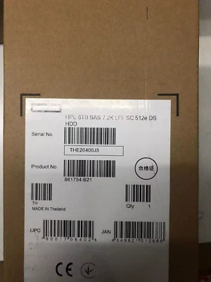 NEW HPE 861754-B21 862140-001 3.5" 6TB SAS 12G 7.2K Gen9 Gen10 HDD Hard Drive - Image 1 of 2