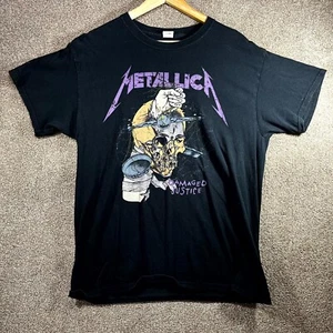 Gildan Metallica Damage Hammer T-Shirt Men's Large Black Graphic Print Pullover - Picture 1 of 9