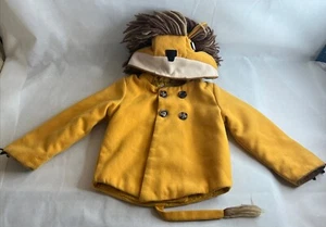 Children's Lion Wool Button Peacoat, Kids Winter Outerwear Size 11 - Picture 1 of 7