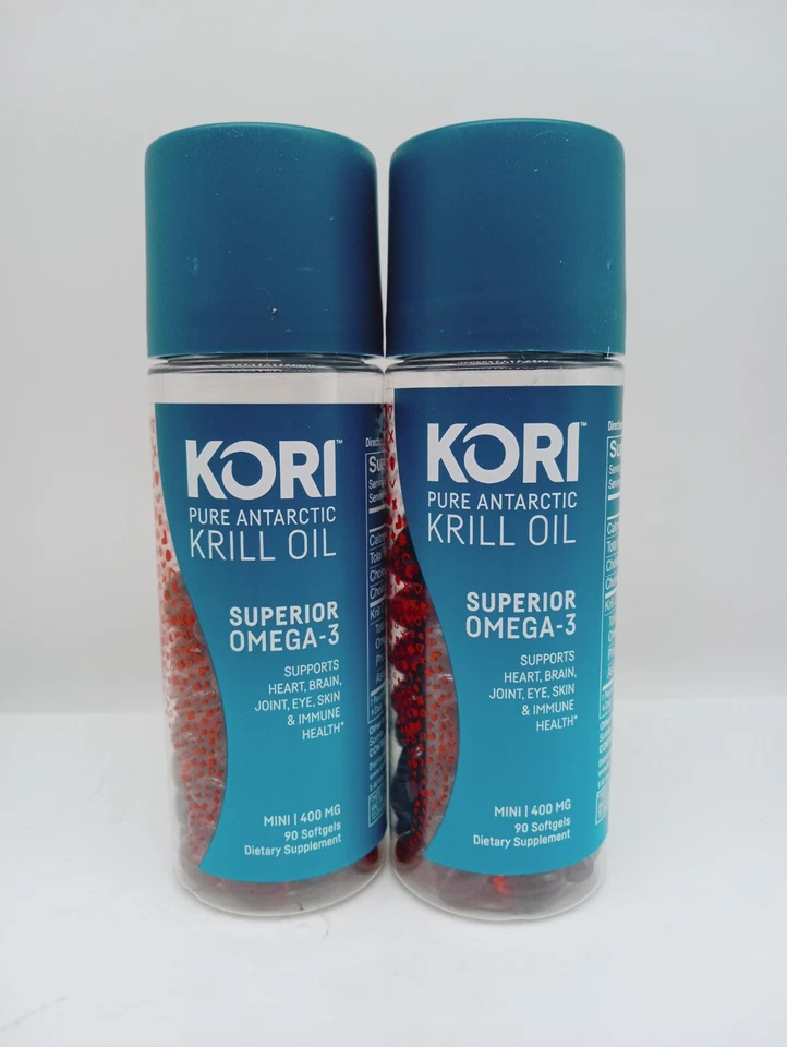 Kori Pure Antarctic Krill Oil Omega-3 400mg Mini Softgels 90ct