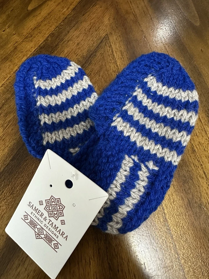 Calcetines cálidos tejidos hechos a mano para niños niños y niñas 100 % lana de oveja natural. Foto 1 de 1