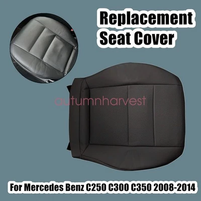 2008-2014 fits Mercedes Benz C300 350 Driver Bottom Leather Seat Cover Black - Image 1 of 4