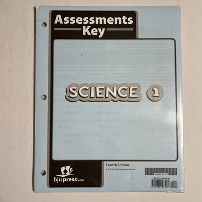 BJU Press Bob Jones Homeschool Curriculum Science 1 Assessments Key - Image 1 of 4