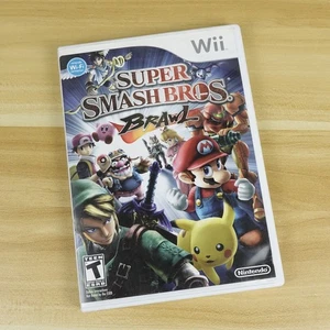 Nintendo Wii Super Smash Bros Brawl gioco completo CIB con manuale buono - Foto 1 di 7