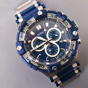 INVICTA Bolt Chronograph Date Quartz Blue Dial Men's 54mm Watch (Mod #38141) - Picture 1 of 7