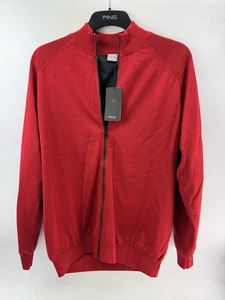 Ping Golf Mens Sweater Murphy Lined UK Large Full Zip /Red /New /26661 - Picture 1 of 11