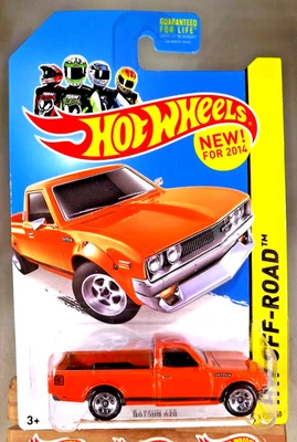 Hot Wheels #139 HW 2014 todoterreno/camiones calientes Datsun 620 naranja con cromo 5 radios Foto 1 de 4