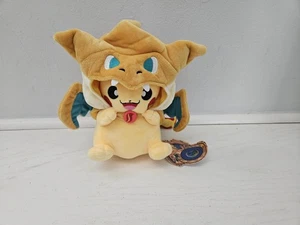 Mega Charizard Pikachu Plush Poncho Pokemon New With Tags 2018 - Picture 1 of 9