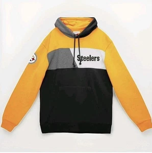 Mitchell Ness Pittsburgh Steelers Hoodie NWT Men's 4XL Colorblock Pullover - Picture 1 of 6