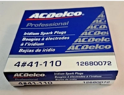 4 - ACDELCO PROFESSIONAL IRIDIUM SPARK PLUGS 41-110 12680072 - Image 1 of 2