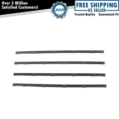 Kit de tiras climáticas para cinto de janela de porta compatível com Dodge Pickup 1968-1971 - Imagem 1 de 4