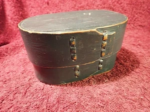 dated 1873 ANTIQUE HANDMADE BENDED WOOD BOX PRIMITIVE FOLK ART SWEDEN SWEDISH - Picture 1 of 6