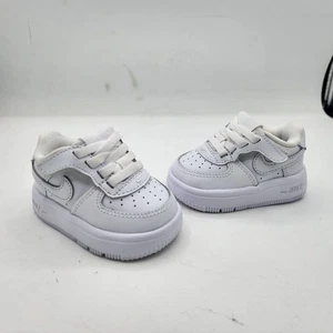 Toddler Nike Air Force 1 EasyOn Shoes 'Triple White' FN0236 111 - Size 2C - Picture 1 of 7