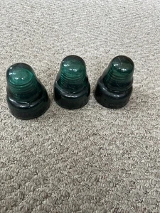 Konvolut 3 Pa. Eisenbahn Glasisolatoren  - Bild 1 von 9