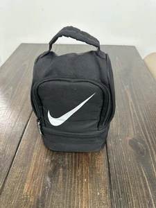 Nike gewölbte isolierte Brotzeittasche mit Reißverschluss Box Tasche schwarz grau Swoosh leicht - Bild 1 von 11