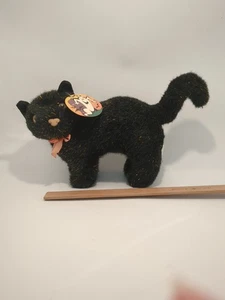 Peluche gatto Halloween Coinplay nero arancione gattino peluche vintage con etichette - Foto 1 di 7