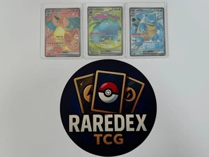Pokemon TCG Chinese 3 Card Charizard Venusaur Blastoise 3 EX Card SR NM IN STOCK - Picture 1 of 4