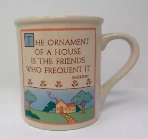 Vtg 1985 Hallmark Mug Mates Coffee/Tea Mug Emerson "The Ornament of a House" - Picture 1 of 4