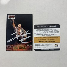 THE ROCK Signed W/ COA - DAWAYNE JOHNSON wwf wwe