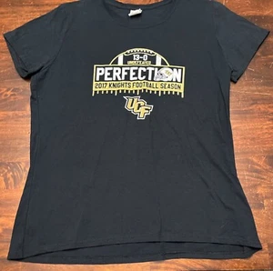 Camiseta negra invicta UCF 2017 Perfection 13-0 para dama talla 2XL - Imagen 1 de 4