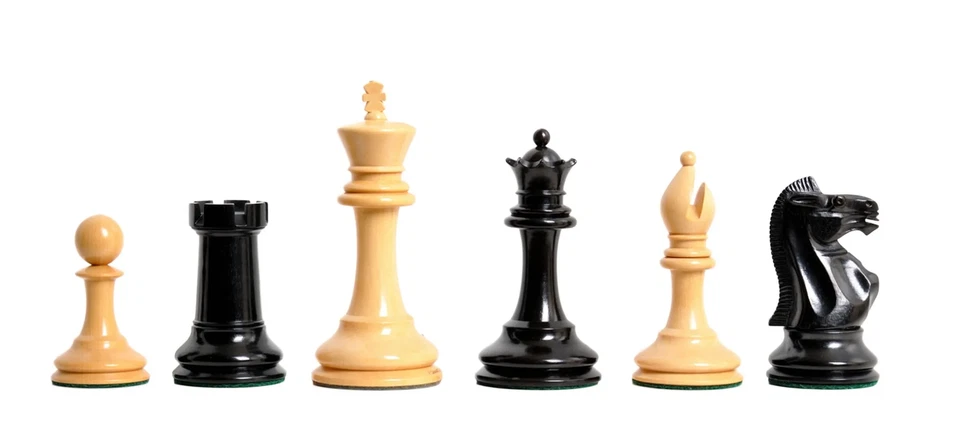 The New York 1924 Luxury Chess Set - Pieces Only - 4.2" King - Genuine Ebony - Image 1 of 4