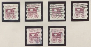 Scott 1903 - 9.3c Mail Wagon- Used PS1 - Pl No. 1-6 Complete - Off Paper - Picture 1 of 1