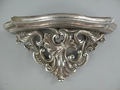 9977729 Silver Wall Console Shelf Resin Antique Style Vintage 29x17cm • 98.69$