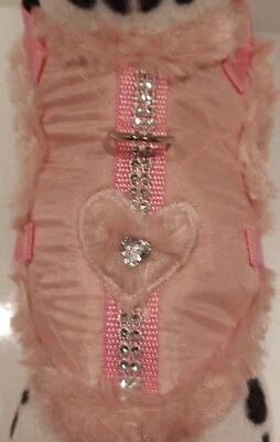 Softgeschirr warm gefüttert Brustgeschirr Hundegeschirr rosa Halsband XS S M - Bild 1 von 4