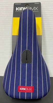 Kink Pinstripe (Blue/Grey) BMX Pivotal Bicycle Seat K3003BLUGY - Image 1 of 3