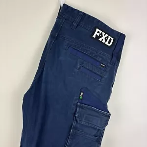 FXD WP4 Men’s Work Pants Size W30 Navy Blue Cargo Pants Tradie Uniform Work - Picture 1 of 8