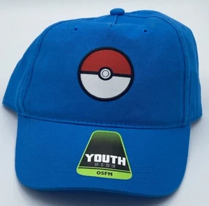 Pokémon Blue Canvas Embroidered Baseball Cap NWT Youth Size OSFM - Picture 1 of 7