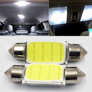 2Pcs COB 39mm Festoon Car Interior Lights LED Dome Reading Lamp Bulb Xenon White - Picture 1 of 14