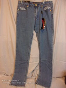 Women's Charolette Straight Leg Mid RIse Jeans Size 14 - Picture 1 of 2