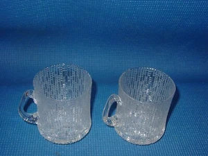 IITTALA ULTIMA THULE 2 COFFEE GLASSES TAPIO WIRKKALA ART MID CENTURYMODERN GLASS - Picture 1 of 5