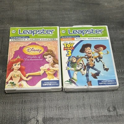 LeapFrog Leapster Disney Disney Princess & Toy Story 3 Learning Games NEW/SEALED - Image 1 of 3