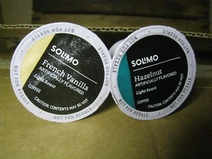 Solimo Variety Pack K-cup coffee 100 (50 Hazelnut/50 French Vanilla) PAST FRESH - Picture 1 of 4