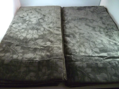 2 Paneles de Terciopelo POTTERY BARN Cortina Gris Hoja Vid Sin Forrar 47x83 Foto 1 de 4