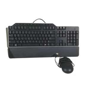 Dell KB522 Business Multimedia Keyboard with PALM WRIST REST and mouse Used - Picture 1 of 5