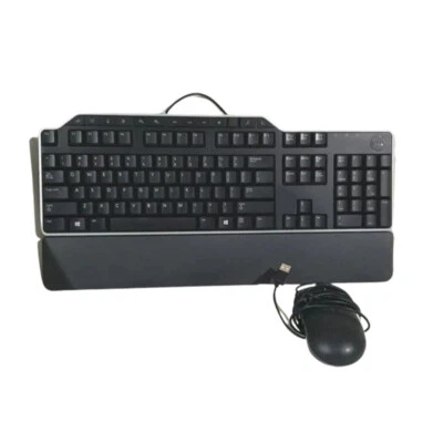 Dell KB522 Business Multimedia Keyboard with PALM WRIST REST and mouse Used - Image 1 of 4