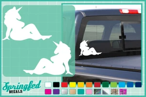 CURVY UNICORN MUDFLAP GIRLS cut vinyl decal #1 Thick Mud Flap window sticker - Bild 1 von 1