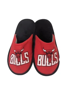 Chicago Bulls NBA Mens Slip On Slippers Size S (7-8) - Picture 1 of 2